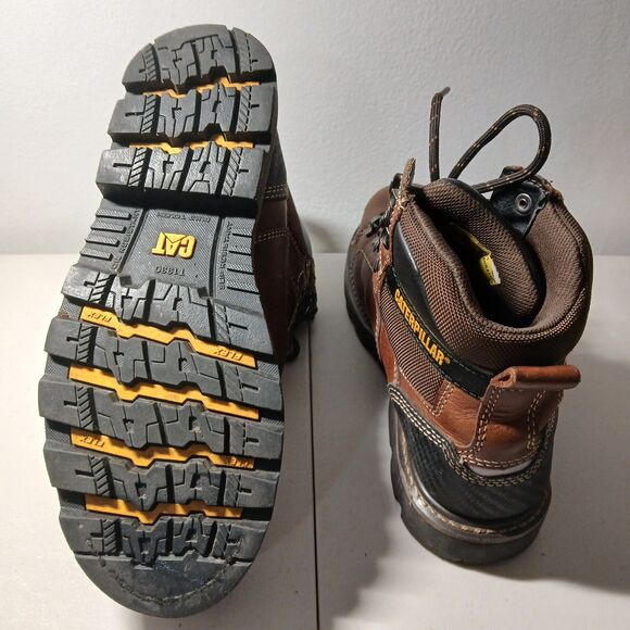 Caterpillar CAT Men's Brown Leather Alaska 2.0 Steel Toe Work Boots Size 8.5 - Picture 12 of 16